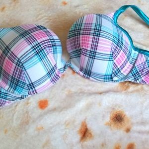 Plaid padded bra size 42B